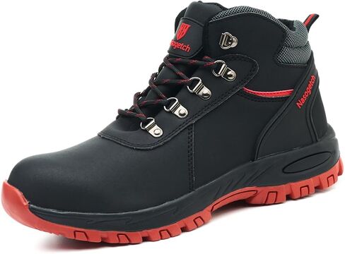 Nasogetch Steel Toe Boots for Men Women Work Boots Comfortable Lightweight Steel Toe Shoes Puncture Proof Non Slip Work Shoes Fleece-Lined in Saudi Arabia