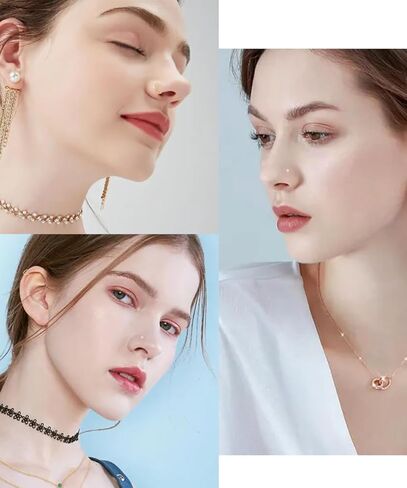 16PCS 20G 316L Stainless Steel Nose Rings Hoops for Women Men Doubule Nose Hoop CZ Push in Nose Stud Clicker Hinged Nose Hoop Piercing Jewelry in Saudi Arabia