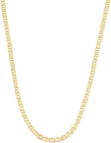 Kooljewelry قلادة من الذهب الأصفر عيار 10 قيراط 2.3 ملم مارينر لينك (16، 18، 20، 22، 24، 30 أو 36 بوصة) in Saudi Arabia