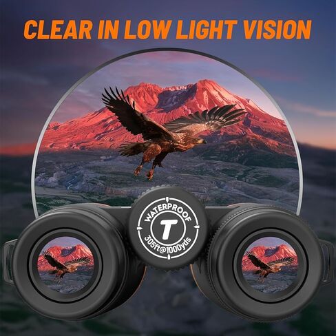 مناظير 15 × 55 عالية الدقة للبالغين، مناظير زاوية واسعة 8 درجات، 367/1000 ياردة، عدسة BAK4 Prism FMC، مناظير مقاومة للماء IPX7 لمشاهدة الطيور والمشي لمسافات طويلة والسفر والرياضات مع محول الهاتف (أخضر) in Saudi Arabia