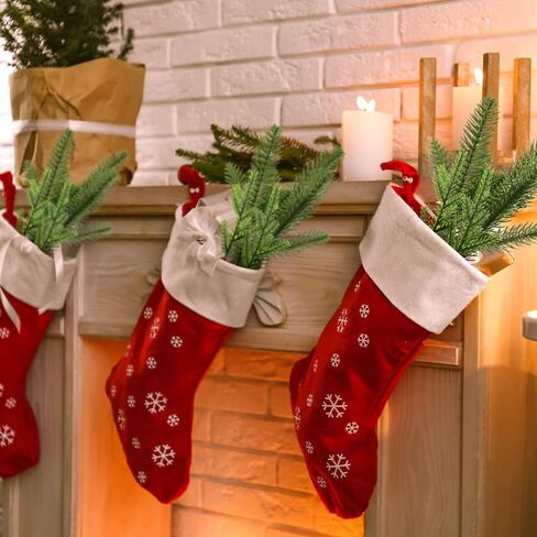 Syhood 50 Pieces Artificial Pine Branches, Christmas Tree Picks, Fake Christmas Greenery Filler for DIY Garland Wreath Home Vase Gift Decor, 2 Styles in Kuwait