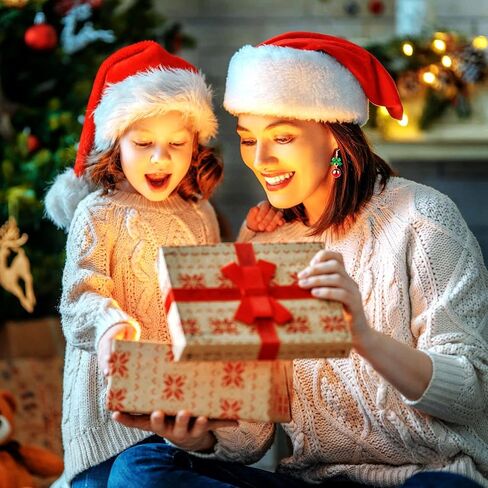 Christmas Earrings Women Christmas Earring Set, Christmas Snowflake Snowman Bell Christmas Tree Apple Santa Claus Hat Etc.Cute Festive Hypoallergenic Christmas Gifts For Women 10 Pairs in Saudi Arabia