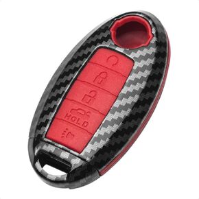 TANGSEN Smart Key Fob Case Cover Compatible with Infiniti JX35 Q50 Q60 QX56 QX60 QX80 for Nissan Altima Armada Maxima Murano Pathfinder Rogue 5 Button Keyless Entry Remote