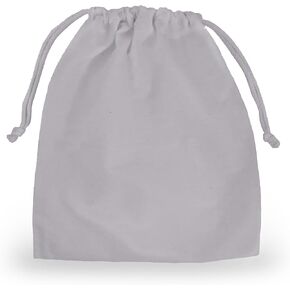FIVE STAR NAPKINS Cotton Drawstring Bag, Cotton Pouches, for Storage, Travel, Gym, Sports, Multipurpose 8" x 6", Reusable and Durable, Pack of 10 Pouches (White)