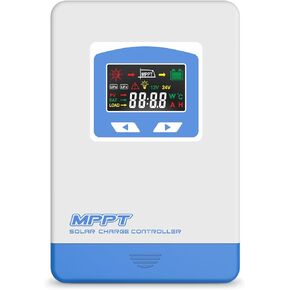 MPPT Solar Charge Controller 30A 12V/24V, Auto DC Input Adjustable Parameter LCD Display, Max PV 75V Solar Panel Regulator Charge Controller, Work for AGM Sealed Gel Flooded Lithium Battery