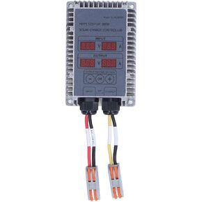 Solar Charge Controller, Boost MPPT 24‑85V Voltage LED Display Adjustable Waterproof Solar Panel Regulator, Multiple Protections Solar Controller for Lithium, Acid, Sealed, Gel, Flooded(400W)