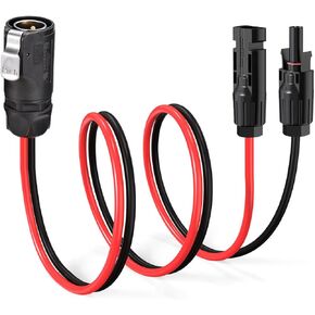 10AWG 2 Pin Power Industrial Circular Connector to Solar Adapter for River RV Solar Ports Solar Panel Suitcase(2FT)