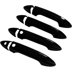 DEYTOP Door Handle Cover for Honda Accord 2013-2017 / Ridgeline 2017-2022 Exterior Door Handle Decoration Trim for Honda Pilot 2016-2022 Gloss Black (with 2 Smart Key Entry Button)