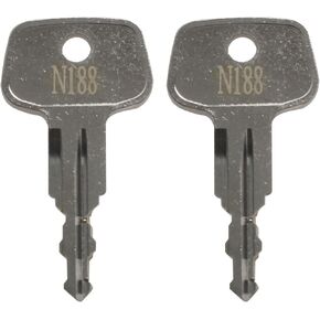 Car Rack Replacement Key N188 (2 Pcs) Fits for Thule Compatible Roof Racks, Cargo Box, Carriers, Crossbars Code N188