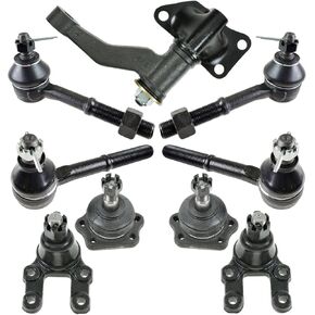 TRQ Front Steering & Suspension Kit Ball Joint Idler Arm & Bracket Assembly Tie Rod Compatible with 1994 Nissan D21 1993-1995 Pathfinder 1995-1997 Pickup