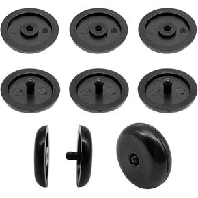 5 Sets Universal Fit Safety Belt Stopper Kit, Plastic Snap-on Safety Belt Button Stop, Safety Belt Buckle Stopper Button Prevent Safety Belt Clip Buckle from Sliding Down, Black