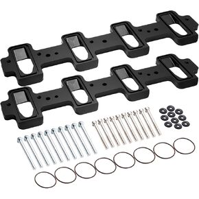 LS1 Cathedral Port Cylinder Head to LS3 LSA ZL1 CTS-V Rectangle Adapters - Silver