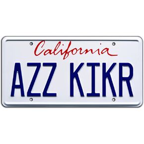 Celebrity Machines Con Air | AZZ KIKR | Metal Stamped License Plate