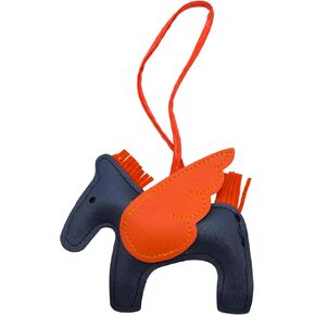 Pegasus Keychain, Horse Keychain, Pony, Animal Keyring, PU Leather Animal Lover Gift for Women Girl Teen