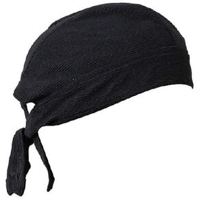 BISMAADH Cottroise Unisex Sweat Wicking Cooling Helmet Liner Bandana Cap (Black)