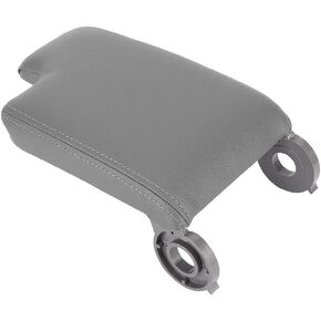 E46 Center Console,E46 Leather Armrest Gray,Headrest And Armrest Car Center Console Armrest Cover Pad Cushion Fits For E46 1999-2004(Gray)