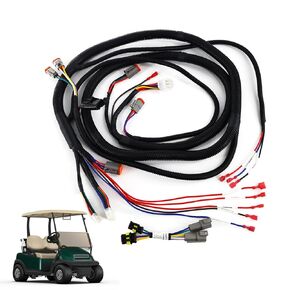 Golf Cart Control Wiring Harness with Mcor 2 & 4 Adapter Harness for Club Car Precedent- Gray 48V 250A DC Controller#1515-5201,Replace OEM#103850301