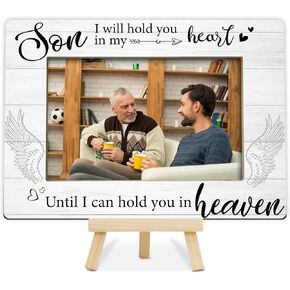 Memorial Gifts Loss of Brother, Sympathy Picture Frame, Remembrance Gifts Wooden Photo Frame with Easel, 4x6 Bereavement Picture Frame for Tabletop Display - G04