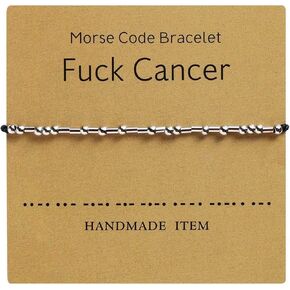 Morse Code Bracelet Adjustable Bracelet Beads on Silk Cord Friendship Inspirational Jewelry Gifts for Her