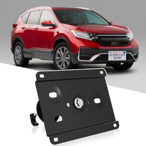 Tow Hook Adapater Do Drill Front License Plate Mounting Bracket Holder Compatible with Honda CR-V 2012-2023