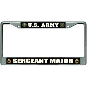 U.S. Army Sergeant Major Chrome License Plate Frame