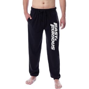 INTIMO Fast & Furious Mens' Action Movie Film Title Logo Sleep Jogger Pajama Pants