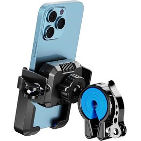 Bike & Motorcycle Phone Mount - Unobstructed Camera View Bicycle Handlebar Phone Clamp - Silicone-Wrapped Scooter Holder for 4.7''-7'' iPhone, Samsung, and Smartphones