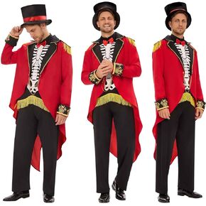 Ringmaster Costume Men, Ring Master Costume Mens with Hat Funny Halloween Costumes for Men Dress up in Kuwait