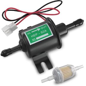 Universal 12V Low Pressure Electric Fuel Pump 3-6 PSI Compatible with Motorcycle Carburetor ATV HEP-02A