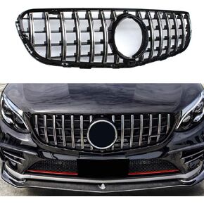 For Mercedes Benz GLC class W253 GLC300 GLC350 Front Grille Silver Grill AMG Style