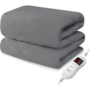 Heated Mattress Pad California King Size, Electric Mattress Pad Cover w/Dual Control 8 Heating Settings, Bed Warmer w/ 4 Auto Shut Off Settings, UL Certified, Deep Pocket, Machine Washable, Dark Grey