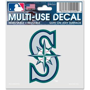 Wincraft MLB Seattle Mariners 84468010 Multi-Use Decal, 3" x 4"
