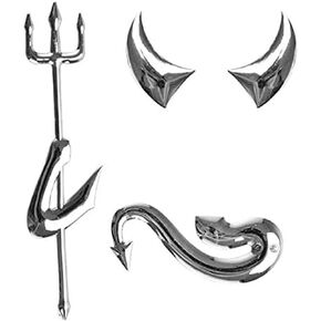 KUJOBUY Cute 3D PVC Small Devil Style Demon Car Sticker Auto Car Emblem Decal Decoration