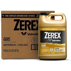 Zerex G05 Phosphate Free 50/50 Prediluted Ready-to-Use Antifreeze/Coolant 1 GA, Case of 6