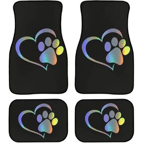 Starry Night Car Floor Mats Carpet for Sedan SUV Truck, Front & Rear Seat Rug 4pcs, All Weather Liners Protection for Car Decorations, Universal Fit