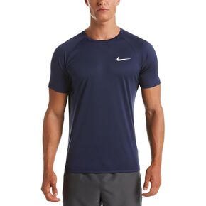 Nike Men's Dri-FIT UPF 40+ Hydroguard Swim Tee (US, Alpha, X-Large, Regular, Regular, Hydro Blue)