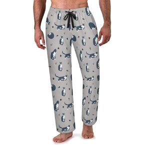 Pajama Shorts for Men,Men's Pajama Bottoms Lounge Pants Sleepwear PJs Bottom with Pockets Drawstring,S