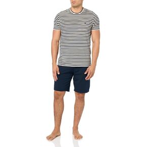 Emporio Armani Men's Yarn Dyed Striped Short Pyjamas Set