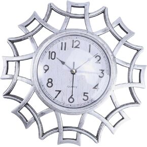 Holibanna Modern Dial Wall Clock Silent Wall Clock Decorative Wall Clock Non Ticking Quartz Clock for Bathroom Outdoor Indoor Decoration