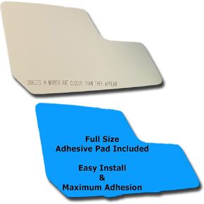 Mirror Glass + Full Size Adhesive Pad for 10-17 Chevrolet Traverse, 13-16 Acadia Passenger Side Replacement (2010 2011 2012 2013 2014 2015 2016 2017 10 11 12 13 14 15 16 17)