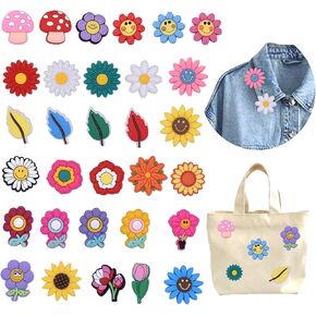 31 PCS Sunflower pvc Brooch Pin Cute Cartoon Jeans Wear Pin Set Bags Jackets Accessories Supplies DIY Crafts.