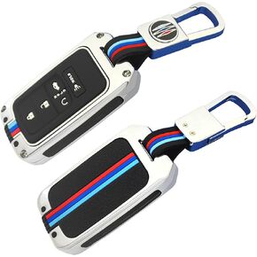 Key Fob Cover Keychain Fit for Honda Accord Civic CRV Pilot Ridgeline Odyssey Passport Zinc Alloy Key Protector