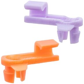 Rexka 10 Sets Door Lock Rod Clips Left Purple & Right Orange 4.2mm Rod / 6mm Hole for Honda Acura Accord, Civic CL MDX Odyssey Pilot RL TL 72116-SM4-003 & 72116-SV4-003 Door Lock Tailgate Rod Clips