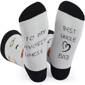 P PARATU Dad Son Uncle Brother Husband Gifts, Funny Socks for Him, Cool Valentine Gifts