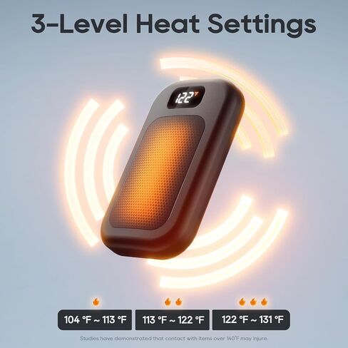 4 عبوات من أدوات تدفئة اليد قابلة لإعادة الشحن مع صندوق هدايا، شاشة LED للبطارية ودرجة الحرارة، تسخين سريع محمول لتدفئة اليد الكهربائية، هدايا للرجال والنساء، وعيد الميلاد، والصيد، والتخييم، رمادي in Saudi Arabia