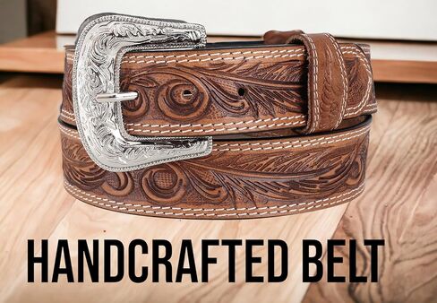 حزام جلدي غربي محبب بالكامل للرجال من F&L CLASSIC مع أزرار كبس لإبزيم قابل للتبديل، الولايات المتحدة الأمريكية، in Kuwait