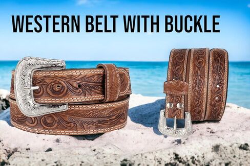 حزام جلدي غربي محبب بالكامل للرجال من F&L CLASSIC مع أزرار كبس لإبزيم قابل للتبديل، الولايات المتحدة الأمريكية، in Kuwait