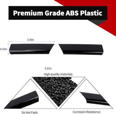 Voodola لسيارة Ford F150 2021 2022 2023 غطاء الكسوة لمقبض الباب الخلفي متوافق مع Ford F150 2021+(ABS، أسود فاتح) in Kuwait