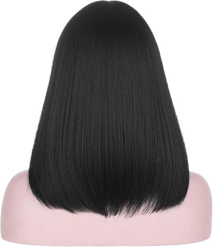 المرأة الأسود خلية النحل شعر مستعار طويل مجعد مموج منتفخ مقاومة للحرارة الاصطناعية الشعر المستعار للمرأة خمر زي تأثيري حفلة الهالوين in Kuwait