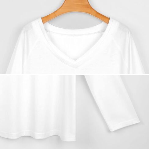 Glow in Dark Splatter Neon Long Sleeve Shirts for Women Fashion V Neck T-Shirt Women's Fall Tops in Saudi Arabia